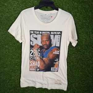 Mitchell & Ness SHAQ‎ Allen Iverson Slam NBA Finals T-Shirt Men's Size S